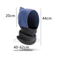 thumbnail image 2 of Gorro para mujer de lana que hace punto, sistema de la máscara de la bufanda del sombrero del invierno, sombrero del invierno de las mujeres, sombrero caliente de la orejera, 2 of 5