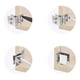 thumbnail image 2 of Juego de 40 Bisagras para Puerta de Vidrio, Abrazadera Rectangular Ajustable de 5 mm A 8 mm Clip único para Bisagras de Puerta de Vidrio Armario Gabinete, 2 of 8