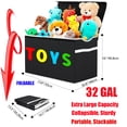 thumbnail image 4 of VICTORICH Large Child Collapsible Toy Storage Fabric 32 gal Kids Room Toy Chests, with 1x Extra Large Toy Storage Box with Lid, Black, 4 of 9