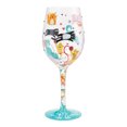 thumbnail image 2 of Lolita Meow it Up Hand Painted Wine Glass 15oz, 2 of 3