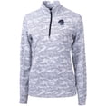 thumbnail image 2 of Women's Cutter & Buck  Charcoal Binghamton Rumble Ponies Traverse Camo Stretch Quarter-Zip Pullover Top, 2 of 3