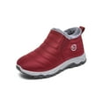 thumbnail image 1 of UKAP Mens Comfortable Slip On Snow Boots Work Breathable Lightweight Fuzzy Winter Shoes Red 7, 1 of 6