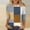 Multicolor, variant on Runfenguu Spring Top For Women Graphic Tees For Women Trendy Women Checkered Casual Printed Round Neck Three Quarter Sleeve 3/4 Sleeve T-Shirt Loose