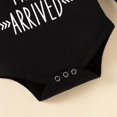 thumbnail image 6 of StylesILove Infant Baby Boys Black Romper Letter Printed Long Sleeve Bodysuit, Striped Pants & Hat 3pcs Cotton Outfit (24 Months), 6 of 8