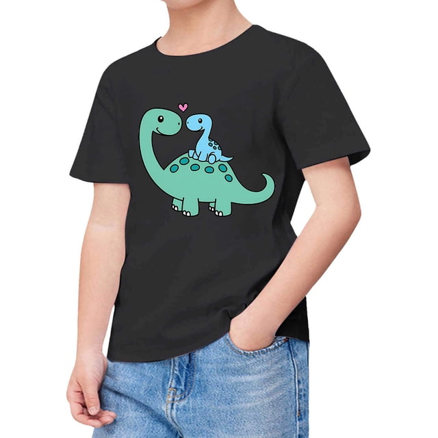 Ensemble pour Petit Garçon Ensemble d'Été pour Garçon T-Shirt Dinosaure à Col Rond Ensemble Short Cadeaux Garçon 6T