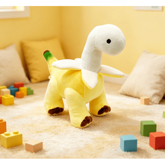 Banana Dinosaur Plushies, Cute Bananasaurus Stuffed Animal Toy, Soft Plush Doll Gift Choice for Dino Lovers and Home Decor