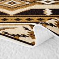 thumbnail image 5 of Homewish Aztec Geometric Rhombus Twin Quilt Set,Vintage Brown Boho Twin Coverlet Set,2 Pieces, 5 of 7