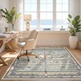 thumbnail image 3 of Design&I 6'x9' Ultra Soft Area Rug, Theme Maritime Compass Motif Sailboat Seashell Nautical Decorative None Fluffy Washable Non Shedding for Guest Room Bedroom Living Room, 3 of 7