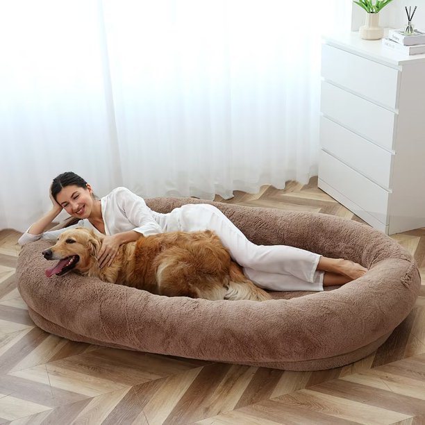 NAIZEA Human Dog Bed,72"x51"x12" Dog Bed for Humans Size Bean Bag Dog