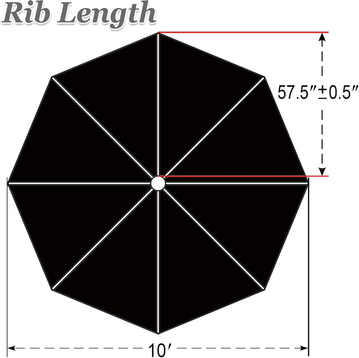 Replacement Canopy Cover for 10' Cantilever Patio Umbrella Offest Parasol Top Cover (Green)