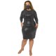 thumbnail image 1 of Bee Darlin - Funda ajustada con tachuelas para mujer, negro, 1X, 1 of 1