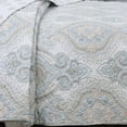 thumbnail image 4 of Juego de cama reversible con edredón Majesty floral gris, colcha liviana para todas las estaciones, tamaño King, 3 piezas, 4 of 5