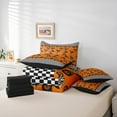 thumbnail image 5 of Feelyou Modern Motorcycle Print Bedding Comforter Set 7-Piece for Kid, Est Sleep Sports King Bedding Sets, Checkered Buffalo Reversible Bed Sheets, Super Cozy Room Decor, 5 of 7