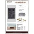 thumbnail image 2 of Prima Decorative - Cast Aluminum Floor Register 8″ x 12″ VR-100, 2 of 7