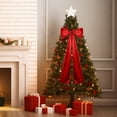 thumbnail image 4 of Bow Pendant, Red Christmas Tree Large Bow Velvet Holiday Decoration Perfect for Xmas Tree Top & Home Festive Decor, a Bow, 4 of 6