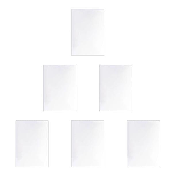 Methold Paleta de mezcla plana de 6 piezas, bandeja de pigmento acrílico transparente, tablero de pintura para manicura, suministros para estudiantes y Kits de experimentos de química