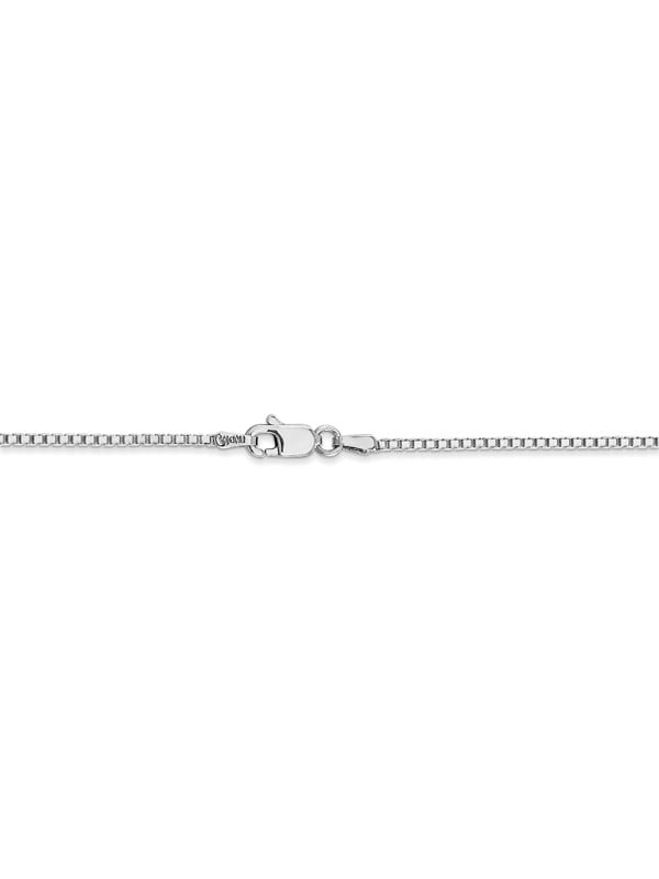 Chain Style Box Chains Polished Solid 16 in 18K White Gold 0.70mm Box Chain