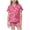 00-Hot Pink247, variant on WOYY Girls Pajama Set Dinosaur Short Sleeve Button Down Shirt Shorts PJ Set, Sizes 2-13