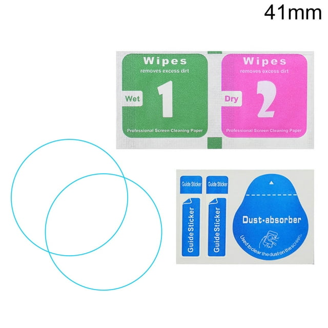 HEVIRGO 2PCS Anti Scratch Watch Screen Protector Tempered Glass Round Smartwatch Film High-Definition Protective Cover Universal Explosion-Proof Screen Film Compatible with 34-43mm Dial Watch