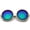 Gold-Black / Green Mirror, variant on sunglassLA Unisex Bold Metal Ornate Cutout Temple Mirror Lens Round Sunglasses (Gold-White / Blue Mirror) - 54mm