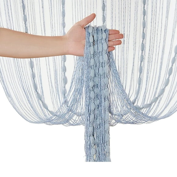 Inteprter Cortinas de cristal, separadores de puertas, habitación y versátiles, para la elección de separadores de dormitorio y cortinas de Artesanía gris plata