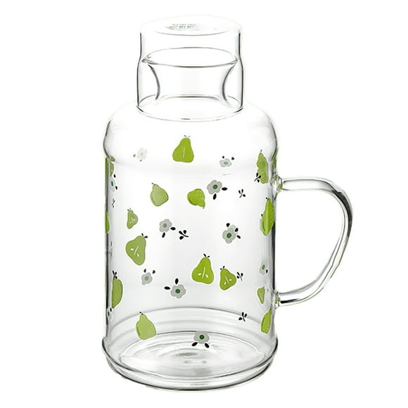 Bewildely 1000ml Olla de vidrio Estilo breve Taza de bebida fría Resistente a altas temperaturas Hervidor de vidrio de borosilicato Bebida transparente Barra de herramientas Numero 3 Bewildely HA026371-03