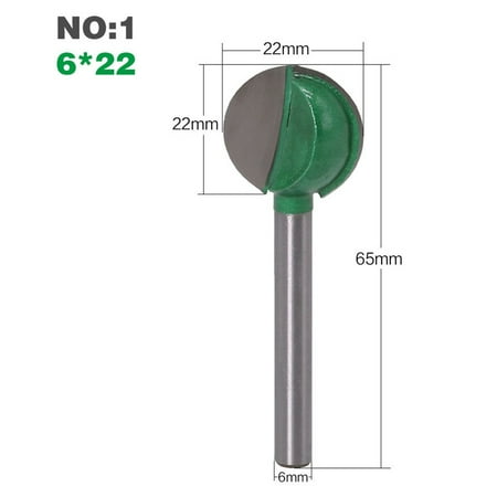 

BAMILL 3 6mm Shank Ball Round Carving Bit Router Bit Woodworking Engraving for Wood MDF