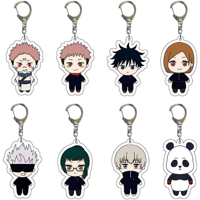 Anime Keychain, Jujutsu Kaisen Figure Enamel Pendant Key Chain Assecories, Nanami Kento Key Rings for Women Men Keychains