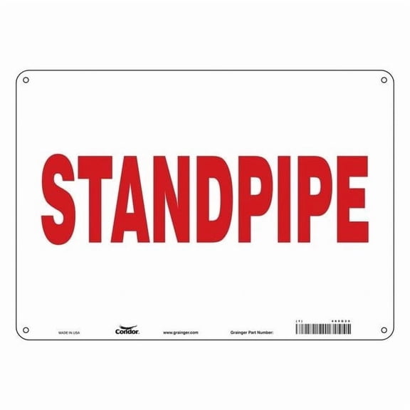 Condor Safety Sign,10 in x 14 in,Aluminum 469G20