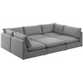 thumbnail image 2 of Meridian Furniture Mackenzie Grey Durable Linen Textured Modular Sectional, 2 of 9