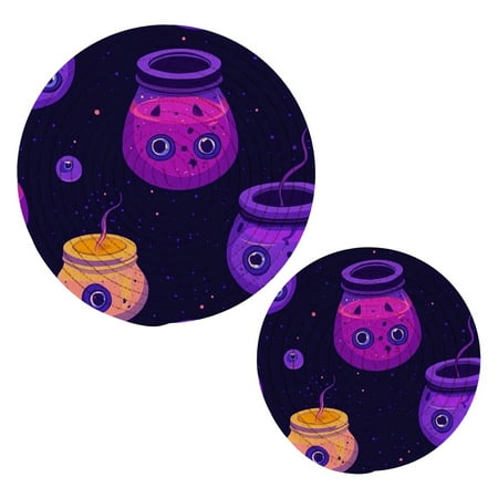 

Spooky Eyeballs Cotton Braided Potholders 2 Pack Heat-Resistant Pads 7.09 and 9.45
