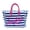Dark Blue, variant on Women's Large Capacity Fashionable Straw Coffee Brown Tassel Beach Bag, Ladies Cotton Canvas Tote Bag Handbag