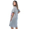 thumbnail image 2 of Just Love Short Sleeve Nightgown Sleep Dress for Women (Grey - Believe, Large), 2 of 3