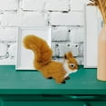 thumbnail image 6 of Plush Squirrel Ornament 12cm Xmas Decorative Holiday Party Squirrel Figurine brown, 6 of 8