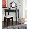 thumbnail image 2 of Linon Lorraine Wood Vanity Set in Black, 2 of 21