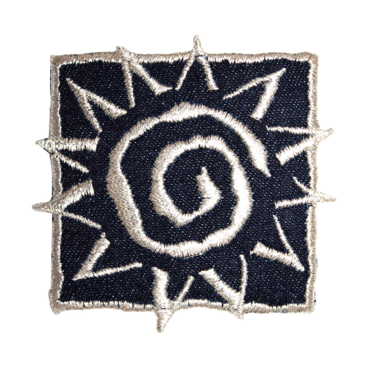 Download ID 8761 Silver Spiral Sun Patch Tribal Denim Badge ...