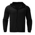 thumbnail image 1 of YOPTOP Cardigan à Capuche à Manches Longues Plié pour Hommes Automne, Noir, G, 1 of 6