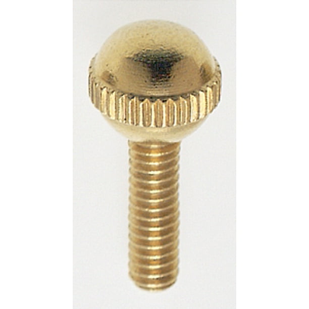 Satco Solid Brass Thumb Screws Burnished and Lacquered 8/32 Ball Head 1