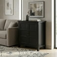 thumbnail image 4 of Simpli Home Burlington 30" WD Wood Transitional Low Storage Cabinet in Black, 4 of 13