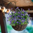 thumbnail image 6 of 8 Bundles Artificial Fake Flowers, UV Resistant Faux Flowers Arrangement, Fake Plants Greenery Shrubs for Indoor Outdoors, Home Garden Patio, Porch, Hanging Planter, Window Box Farmhouse (Purple), 6 of 14