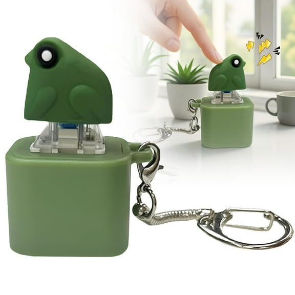 Rechargeable Croaking Fidget Toy with Colorful Lights, Portable Sound Stress Reliever Keychain for Anxiety Relief and Fun Play