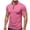 Pink, variant on vdgthytj Workout Shirts for Men Short Sleeve Quarter Zip Neck Lightweight Breathable Solid Gym Athletic Pullover