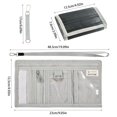 thumbnail image 3 of JIALIOU Nylon Trifold Card Wallet with ID Window Zipper Pocket for Men Women Teen Dark Forest Reflections in Water, 3 of 7