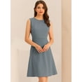 thumbnail image 2 of Vestido de trabajo para mujer Allegra K Gris M, 2 of 6