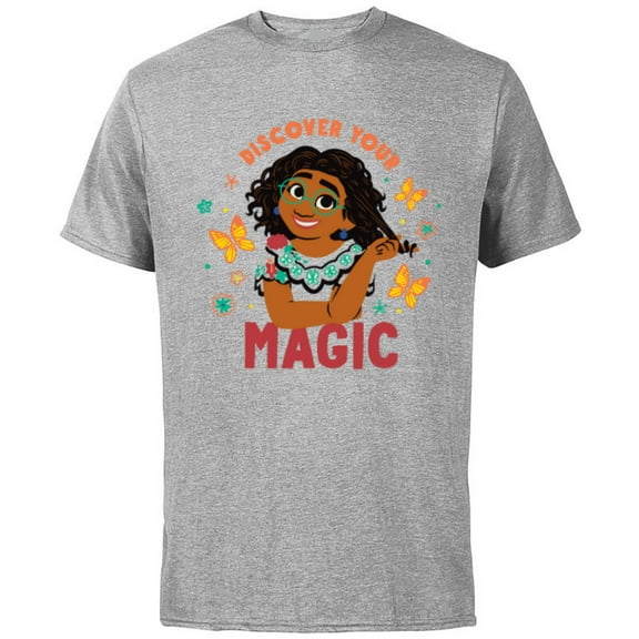 Disney Encanto Mirabel Madrigal Discover Your Magic - Short Sleeve Cotton T-Shirt for Adults - Customized-Athletic Heather