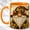 Orange, variant on Harvest Gnome Coffee Mug, Autumn Leaves Mug, Ceramic 11 oz