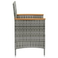 thumbnail image 3 of vidaXL Garden Dining Chairs 2 pcs Poly Rattan Grey, 3 of 5