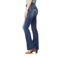 thumbnail image 2 of WallFlower Women's Luscious Curvy Bootcut Mid-Rise Insta Stretch Juniors Jeans (Standard and Plus), 2 of 3