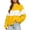 Yellow, variant on Quarter Zip Sweatshirt Women Stand Collar Color Block Fleece Pullover Lightweight Casual Loose Long Sleeve Fall Sweatshirt No Hood Black S