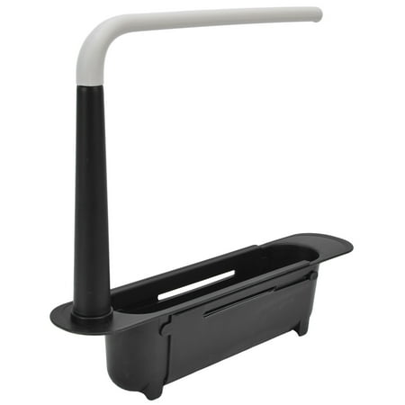 

Telescopic Sink Rack Keep Dry Humanized Design Telescopic Sink Storage Rack Ventilation Drainage Large Capacity For Home For Kitchen Black